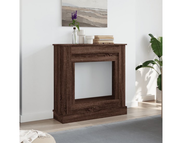Sonata H Облицовка за камина, кафяв дъб, 90x30x90 см, инженерно дърво