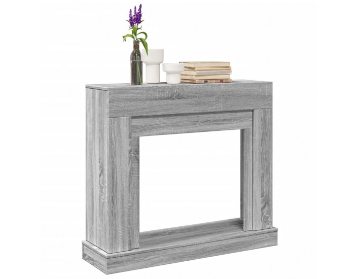 Sonata H Облицовка за камина сив сонома 100x30x87,5 см инженерно дърво