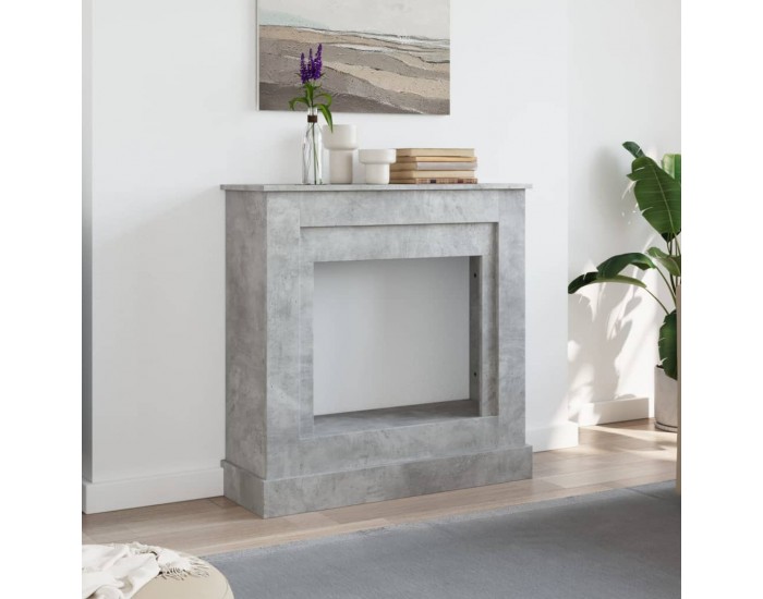 Sonata H Облицовка за камина, бетонно сив, 90x30x90 см, инженерно дърво