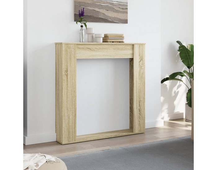 Sonata H Облицовка за камина сонома дъб 100x20x100 см инженерно дърво