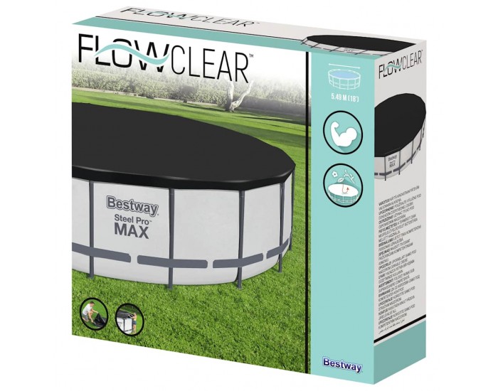 Bestway Flowclear Покривало за басейн Fast Set, 555 см