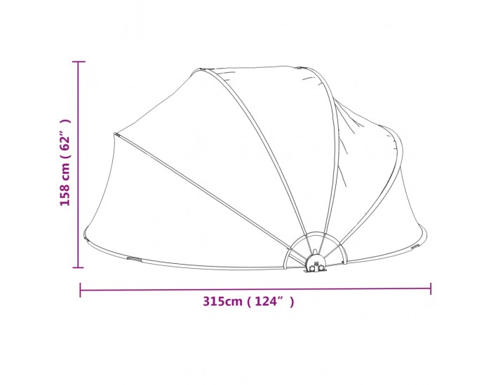 Sonata H Купол за басейн 315x158 см PVC