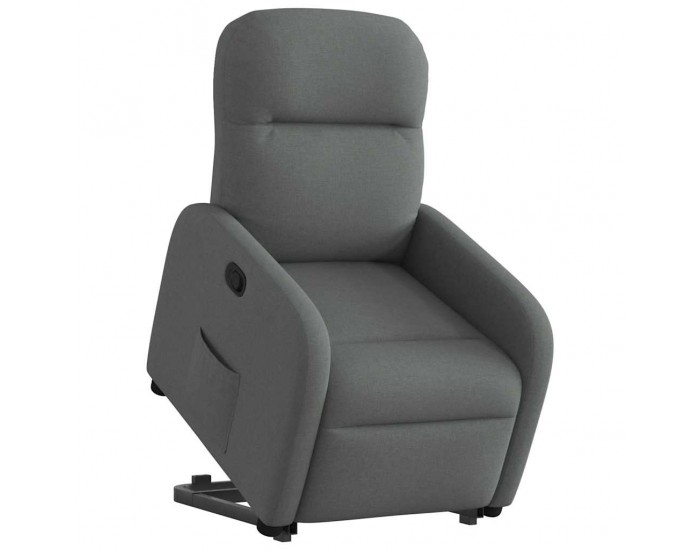 Sonata Fotoliu rabatabil cu ridicare pe verticală, gri închis, textil