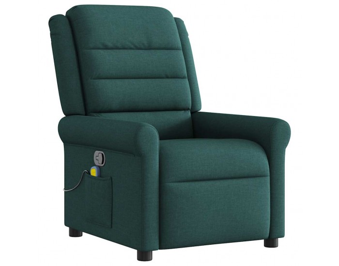 Sonata Fotoliu de masaj rabatabil, verde închis, material textil