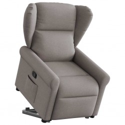 Sonata Fotoliu rabatabil cu ridicare pe verticală, gri taupe, textil