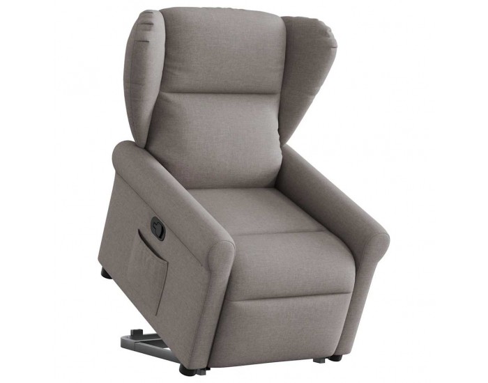 Sonata Fotoliu rabatabil cu ridicare pe verticală, gri taupe, textil