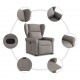 Sonata Fotoliu rabatabil cu ridicare pe verticală, gri taupe, textil