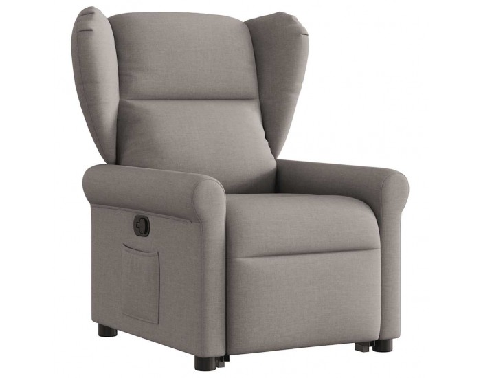 Sonata Fotoliu rabatabil cu ridicare pe verticală, gri taupe, textil