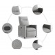 Sonata H Recliner Chair Cloud Grey Fabric