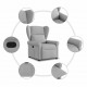 Sonata H Recliner Chair Cloud Grey Fabric