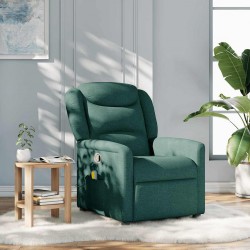 Sonata Fotoliu de masaj rabatabil, verde închis, material textil