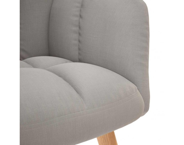 Sonata H Релаксиращ стол с табуретка за крака Cloud Grey Fabric