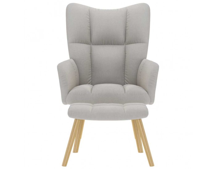 Sonata H Релаксиращ стол с табуретка за крака Cloud Grey Fabric