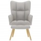 Sonata H Релаксиращ стол с табуретка за крака Cloud Grey Fabric