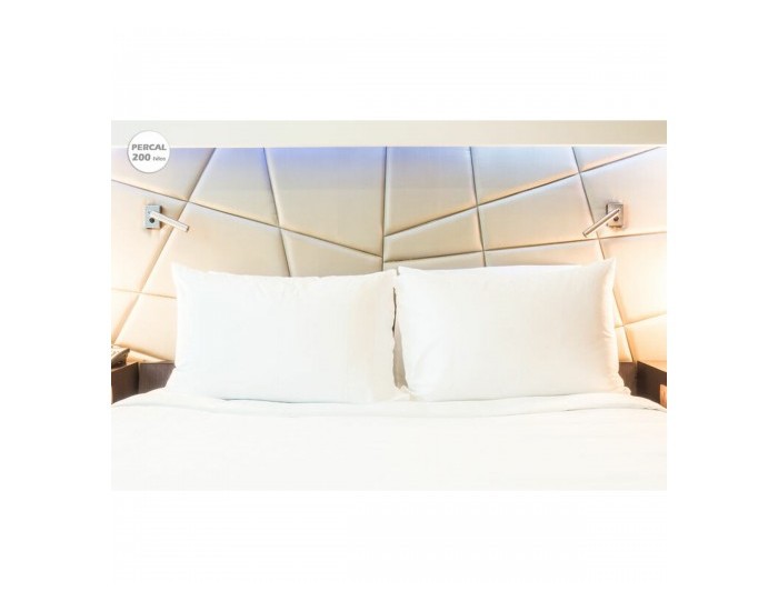 Калъфка за възглавница Hosteline IRIS PREMIUM Бял 180/200 легло 200 Конци 45 x 85 cm (2 броя)