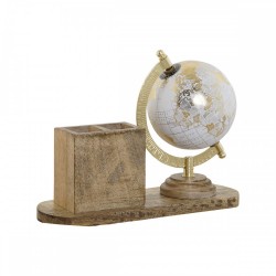 Глобус Home ESPRIT Бял Кафяв Vintage 24 x 8 x 19 cm - Home esprit