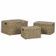 Игра на Кошници Home ESPRIT Естествен Метал Естествено влакно Тропически 46 x 36 x 26 cm (3 Части)