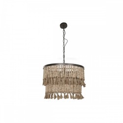 Полилей Home ESPRIT Кафяв Естествен Дървен Метал 50 W 61 x 61 x 117 cm - Corpuri de iluminat