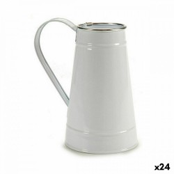 Саксия Буркан за Мляко Бял Сребрист Метал 17 x 18,5 x 11,3 cm (24 броя) - Articole de grădinărit, ghivece, sisteme de irigare
