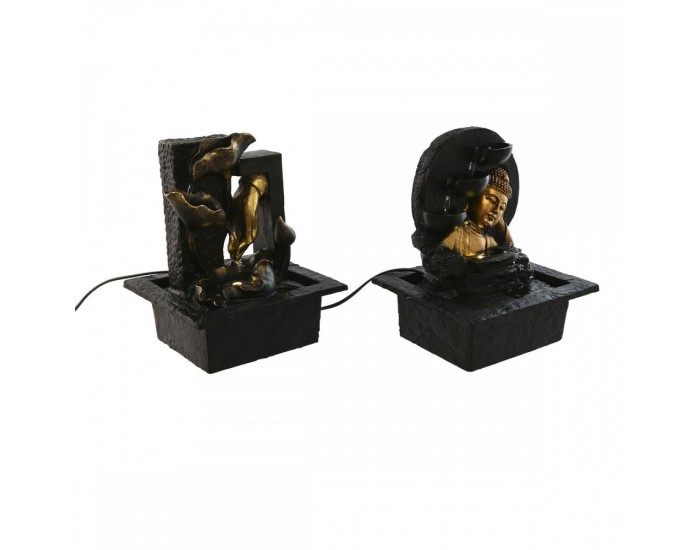Градински фонтан Home ESPRIT Смола Буда Ориенталски 21 x 19 x 27 cm (2 броя)