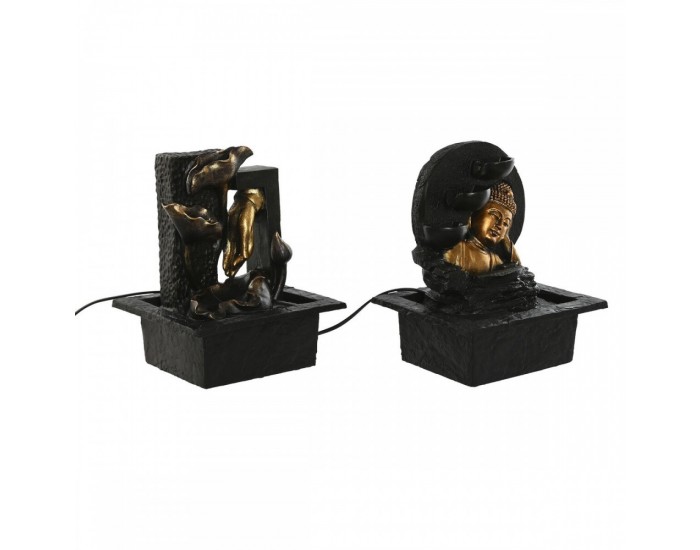 Градински фонтан Home ESPRIT Смола Буда Ориенталски 21 x 19 x 27 cm (2 броя)