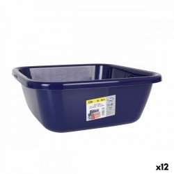 Купа за Измиване Dem Eco Син Квадратек 15 L 38 x 38 x 15 cm (12 броя) - Cutii, organizatoare și alte produse de depozitare