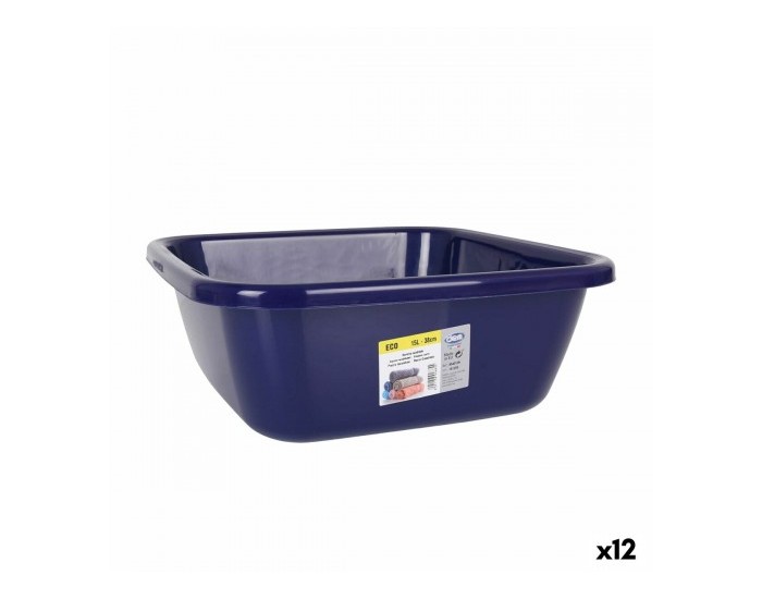 Купа за Измиване Dem Eco Син Квадратек 15 L 38 x 38 x 15 cm (12 броя)