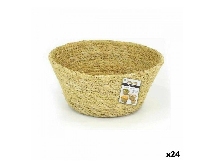 Многофункционална Кошница Privilege Морска трева Кръгъл 18 x 8 cm (24 броя)
