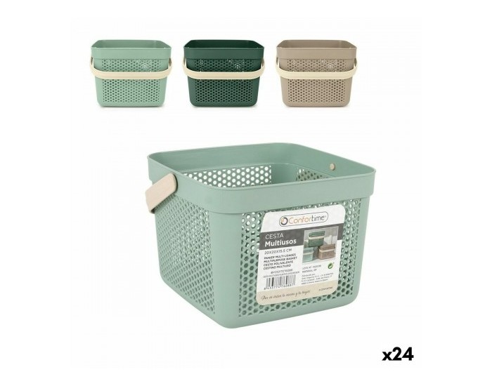Многофункционална Кошница Confortime Пластмаса 5 L 20 x 20 x 15,5 cm (24 броя)