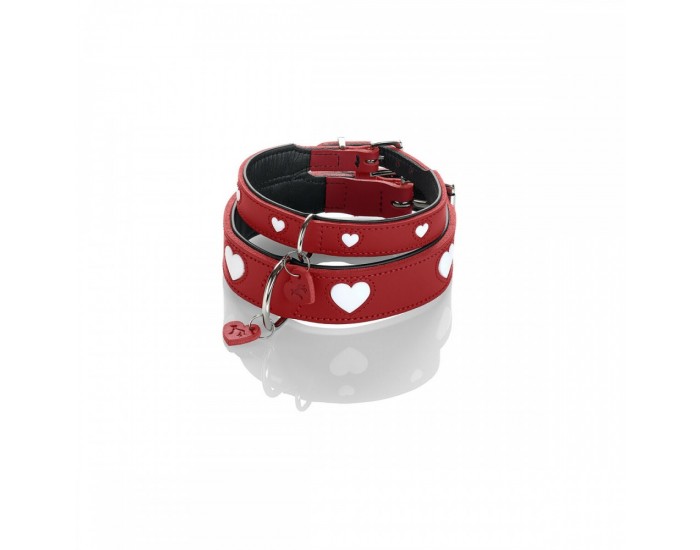 Кучешки Нашийник Hunter Love XS/S 30-34 cm Rojo/Blanco