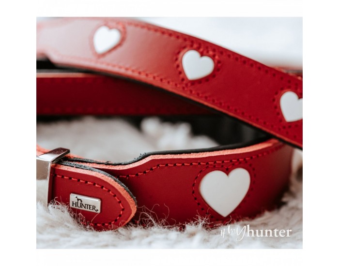 Кучешки Нашийник Hunter Love XS/S 30-34 cm Rojo/Blanco