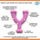 Гризалка за кучета Nylabone WISHBONE Розов Пиле XS