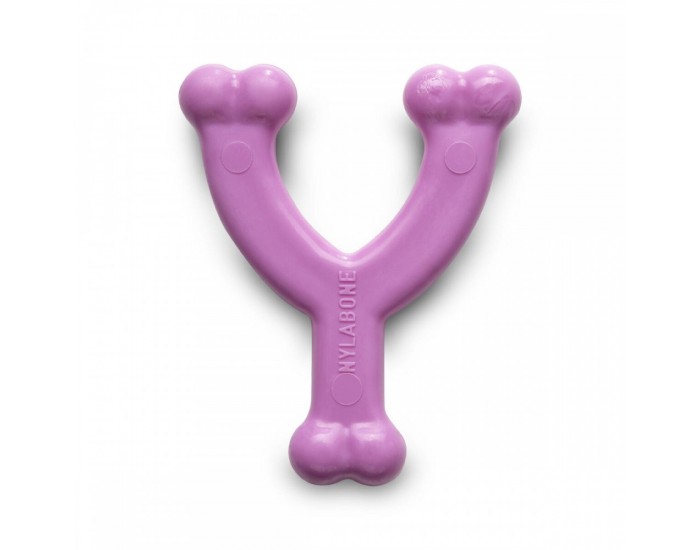 Гризалка за кучета Nylabone WISHBONE Розов Пиле XS