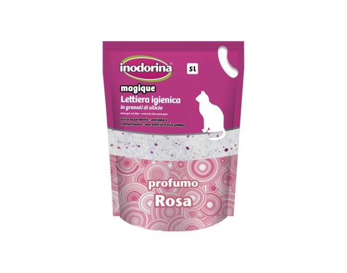 Пясък за котки Inodorina MAGIQUE ROSE рози 5 L