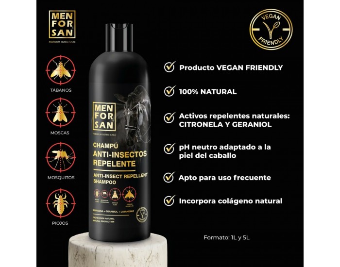 Шампоан за Коня Menforsan herbal 1 L Репелент против насекоми