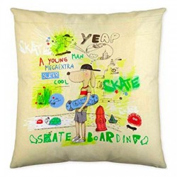 Калъфка за възглавница Cool Kids Skate Boarding (50 x 50 cm) - Perne
