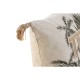 Възглавница Home ESPRIT Бежов Естествен Тропически Boho 45 x 5 x 45 cm