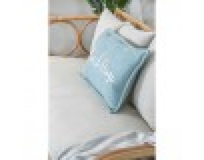 Възглавница Home ESPRIT Beach Бял Небесно синьо Средиземноморско 60 x 10 x 35 cm