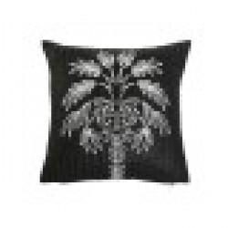 Възглавница Home ESPRIT Бял Черен Палма 42 x 15 x 42 cm - Perne