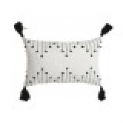 Възглавница Home ESPRIT Бял Черен Ромб 50 x 15 x 30 cm - Perne