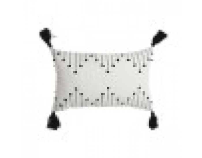 Възглавница Home ESPRIT Бял Черен Ромб 50 x 15 x 30 cm