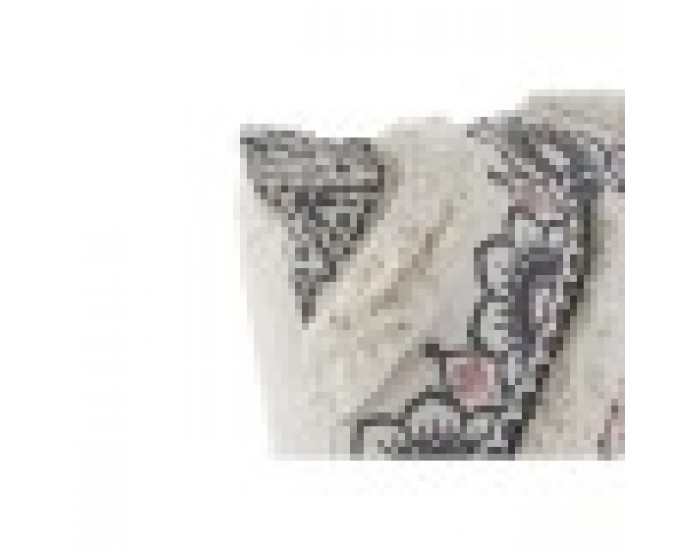 Възглавница DKD Home Decor Бял Черен полиестер (45 x 10 x 45 cm)