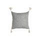 Възглавница Home ESPRIT Бял Сив Пискюли Boho 45 x 15 x 45 cm
