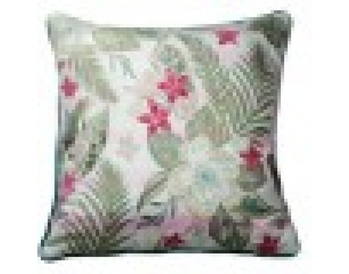 Калъфка за възглавница DKD Home Decor Розов Зелен Тропически (60 x 1 x 40 cm)