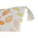 Възглавница DKD Home Decor Бежов полиестер Памук Многоцветен Лист на растение (45 x 10 x 45 cm)