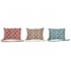 Възглавница Home ESPRIT Кафяв цвят тюркоаз Корал 30 x 10 x 20 cm (3 броя) - Perne