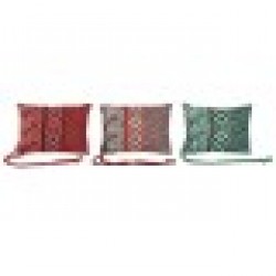 Възглавница Home ESPRIT Червен Зелен Корал 30 x 10 x 20 cm (3 броя) - Perne