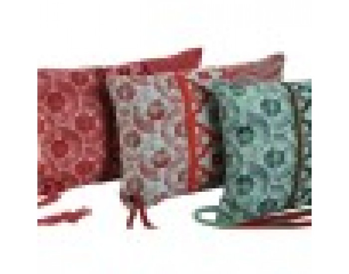 Възглавница Home ESPRIT Червен Зелен Корал 30 x 10 x 20 cm (3 броя)