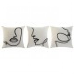 Възглавница Home ESPRIT Естествен 45 x 15 x 45 cm (3 броя) - Perne