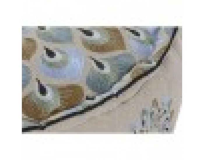 Пуф DKD Home Decor 60 x 60 x 27 cm Бежов Син